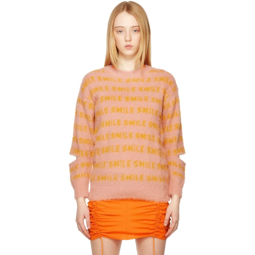 Stella McCartney Smile Spell Out Fluffy Words Cut Out Sweater